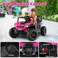 thumbnail image 4 of Costway 12V Kids Ride on Truck with Parental Remote 3 Speeds & Reverse Forward Function Pink, 4 of 10