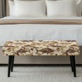 thumbnail image 5 of XYZCANDO Polyester Spandex Fabric Rectangle Long Bench Cover for Dining Room Living Room, Scratch Resistant Stretch Bench Seat Covers, Vintage Tuna Fish Print, 5 of 9