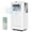 White panel without Heat, variant on QinaQin 10000 BTU Portable Air Conditioners, Quiet Portable Cooling AC Unit Up to 450 Sq.ft, 4-in-1 Portable AC Unit with Fan & Dehumidifier, 24H Timer, Sleep Modes, Auto Swing