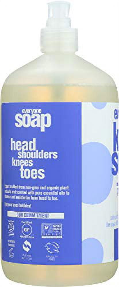 everyone 3-in-1 soap for every kid safe, gentle and natural shampoo, body wash, and bubble bath, lavender lullaby