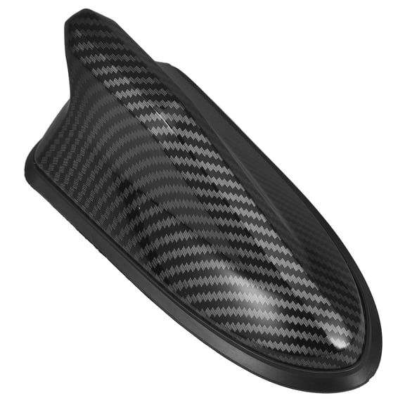 IDEANATEGRATE Car Antenna Base Cover 1Pack fin Shape Carbon Fiber 6.3x3.1x2.8in