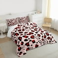thumbnail image 3 of jejeloiu Leopard Print Texture Bedding Comforter Set,Modern Abstract Geometric Twin Comforter Sets,Pink Cheetah Print Bedding Set For Girl,Microfiber Bedroom Decor Reversible,2 Pieces, 3 of 8