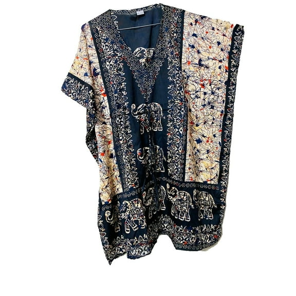 Starculture Lightweight Elephant Top Beachwear Women kaftan Short Summer Cocktail Dress