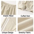 thumbnail image 4 of Fdqin Boys Sweatpants - 3 Pack Elastic Waisted Stripes Athletic Jogger Pants for Kids 3-12 Years, 4 of 7