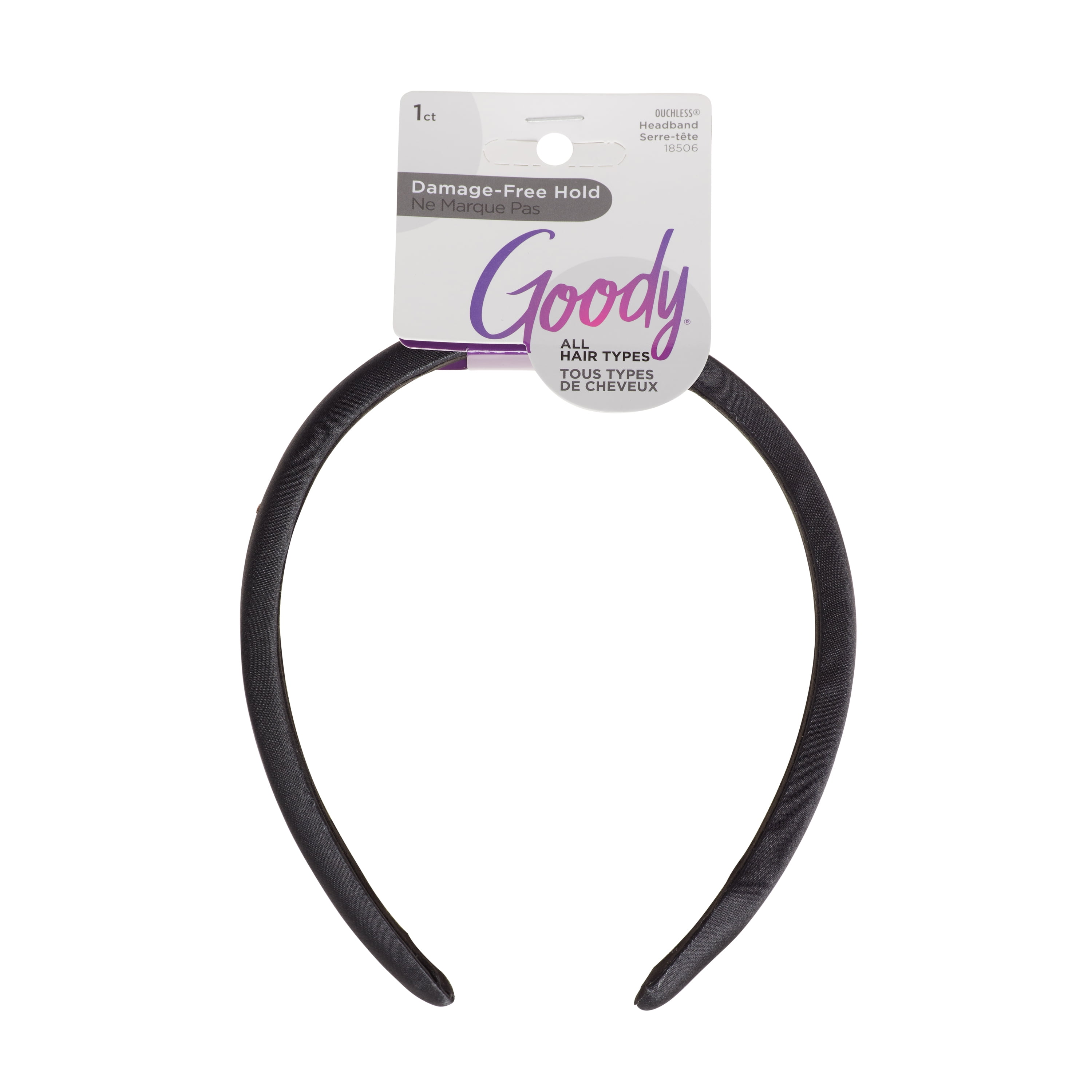 Goody Soft Padded Headband, All Day Comfort, Black, 1 Ct