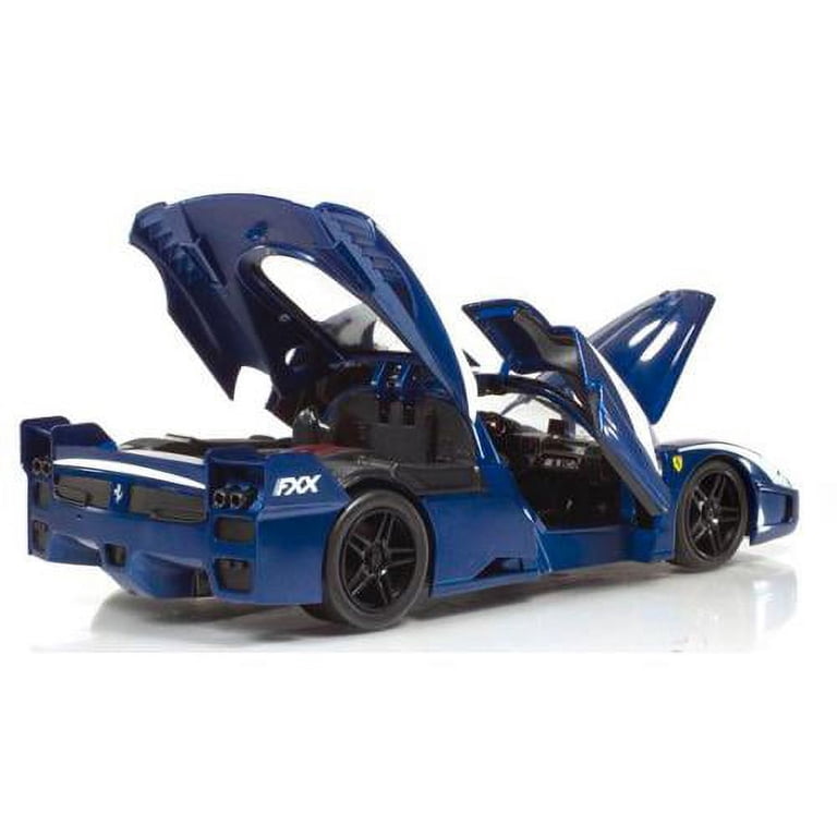 hot wheels ferrari fxx evoluzione blue 1/18 car model by hotwheels