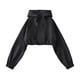 thumbnail image 1 of Gibobby chaquetas de ligera Y atlético Chaqueta deportiva corta con capucha holgada Vintage sólida para mujer Top, chamarra ligero de rendimiento de atlético y Y2K (Negro, S), 1 of 3