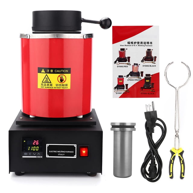 Horno de fundición de Metal de 2KG, herramienta de procesamiento de joyería con módulo de oro y plata, 110V