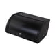 thumbnail image 1 of Caja de pan de acero inoxidable, soporte para pan, contenedor multiusos para bocadillos vintage negro, 1 of 9