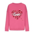 thumbnail image 4 of Meichang Chandails en Molleton Surdimensionnés pour Femmes Chemise de la Saint-Valentin Chandail en Molleton Graphique Tendance Cœur Col Rond Manches Longues, 4 of 5