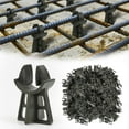 thumbnail image 1 of Strasee 100Pcs 1-3/16" Snap Rebar Chairs Plastic Rebar Concrete Chair Fit 3-5 Size Heavy Duty Solid Construction Anti Rust M076, 1 of 4