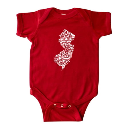 

Inktastic New Jersey Silhouette Mandala Gift Baby Boy or Baby Girl Bodysuit