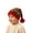 FN76_Red, variant on Christmas Elf Knitted Hat Xmas Beanie Knit Hat For Girl Boy Cute String Lights Caps Green One Size