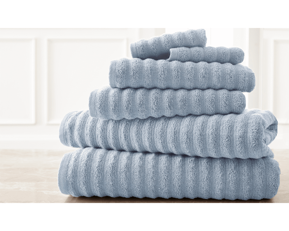 Modern Threads Wavy 6 Piece Bath Towel Set, Quick Dry 100% Luxury ...