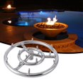 thumbnail image 6 of Huloretions 24 Inch Round Fire Pit Ring for Natural Gas & Propane Fire Pit Fireplace, 304 Stainless Steel Fire Pit, High Flame, 6 of 6