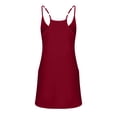 thumbnail image 6 of Mrat Women's Fashion Jumpsuit Women V-Neck Sleeveless Pockets Pullover Short Sleeve Jumpsuit Dress Linen Jumpsuit Shorts Suits Summer Rompers for Women 2023 Wine_JJ M, 6 of 8