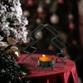 thumbnail image 4 of Christmas Tree Candle Holder Black Iron Metal Holiday Tealight Candle Stand Table Decoration Home Decor Gift, 4 of 7