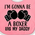 thumbnail image 4 of Inktastic Boxer Like Daddy Boxing Boys or Girls Baby Bib, 4 of 4