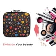 thumbnail image 6 of FORMRS Travel Makeup Bag Large Capacity Train Case Cosmetic Organizer with Adjustable Dividers, Moon Pattern, 6 of 8