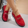 thumbnail image 5 of ZACPNCV Womens Plus Size Retro Loafers Round Toe Platform Low Heel Comfort Casual Shoes, 5 of 9