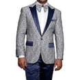 thumbnail image 2 of Men Insomnia Manzini Blazer Stage Performer Singer MZN136 Sky Blue Lace design, 2 of 3