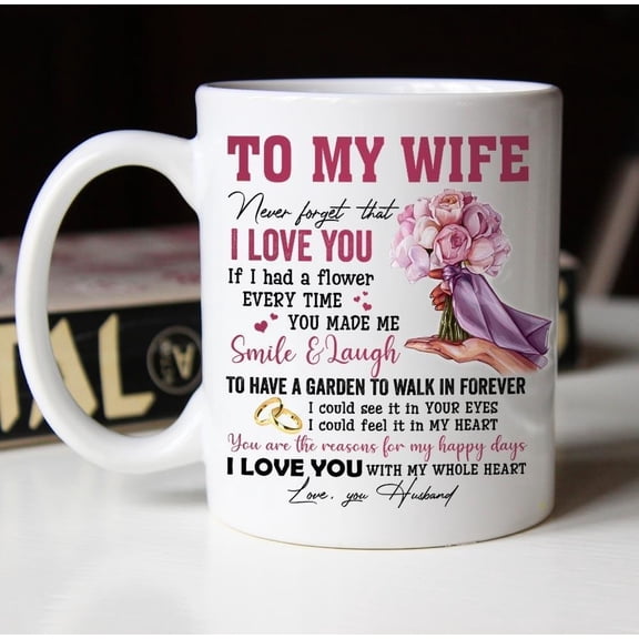 To My Wife | Never Forget That I Love You Mug | Gift For Wife From Husband Birthday