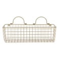 thumbnail image 2 of Medium Gold Wire Wall Basket (Set of 2) Measures 17.7x6.7x5.1, 2 of 3