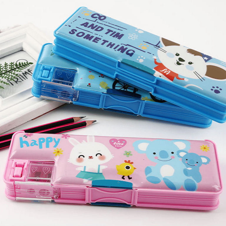 Pencil Box For Girls. Compartments Unique Stationery Set W/z Pop