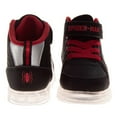 thumbnail image 5 of Marvel Spiderman Design Super Hero Sneakers Boys, Web, Slinger Athletic Running Hook And Loop (Toddler Little Kid), Black Red, Size: 8, 5 of 8