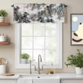 thumbnail image 2 of Mountain Cloud Valance Curtain for Windows Tree Water Ink Painting Chinese Wind Rod Pocket Curtain Valances Short Window Treatments Panels for Kitchen Bathroom Laundry Room Basement 60 x 14 Inch, 2 of 9