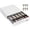 White, variant on Volcora 13" Cash Register Drawer for Point of Sale System with 4 Bill 5 Coin Cash Tray, White & Stainless Steel Front Cash Drawers, Removable Coin Compartment, 12-24V, RJ11/RJ12 Key-Lock, Media Slot