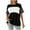 Black, variant on Womens T Shirt Casual Striped Color Block Knit Comfortable Blouses Summer Cotton Shirts Top Short Sleeve Crew Neck Basic Tee Tops