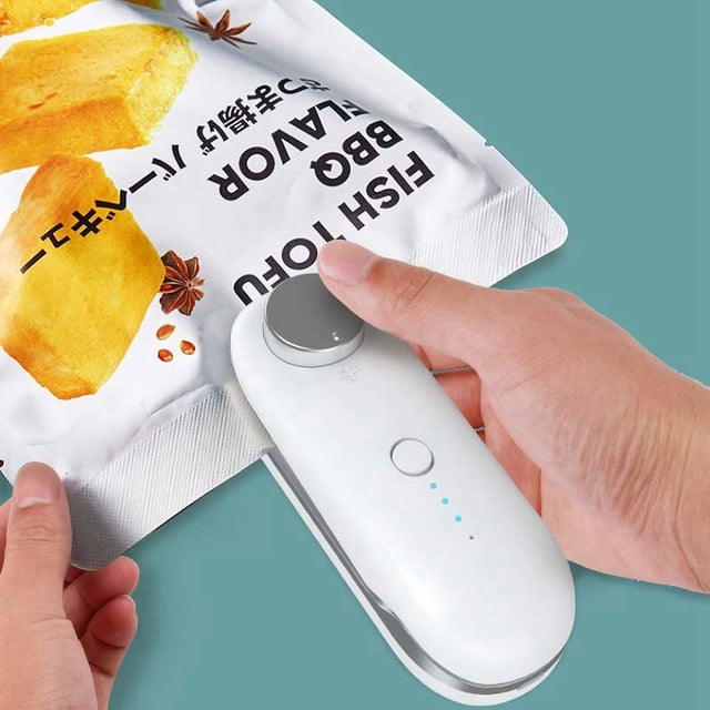 Sellador térmico portátil para bolsas, recargable por USB, sellador de plástico para alimentos con sello magnético