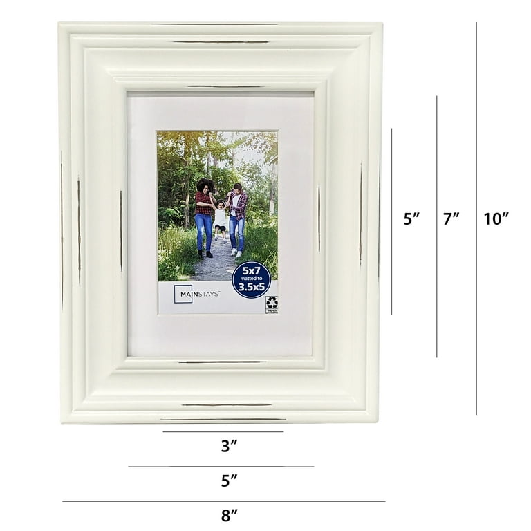 Gallery White Picture Frame with White Mat 5x7 + Reviews