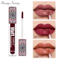 thumbnail image 2 of Waterproof Matte Nude Lip Gloss Brown Nude Pigment Dark Red Long Lasting Velvet Liquid Lipstick Women Makeup Lip Glaze 1PCS, 2 of 5