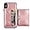 Rose Gold, variant on Card Slot Holder Wallet Case for iPhone Xs iPhone X, Premium PU Leather Case Kickstand with Hidden Magnetic Closure Flip Durable Shockproof Protective Cover for iPhone Xs/iPhone X - Blue