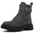 thumbnail image 3 of GLOBALWIN Women's Military Boots Grey Ankle Boot for Women 7M, 3 of 8