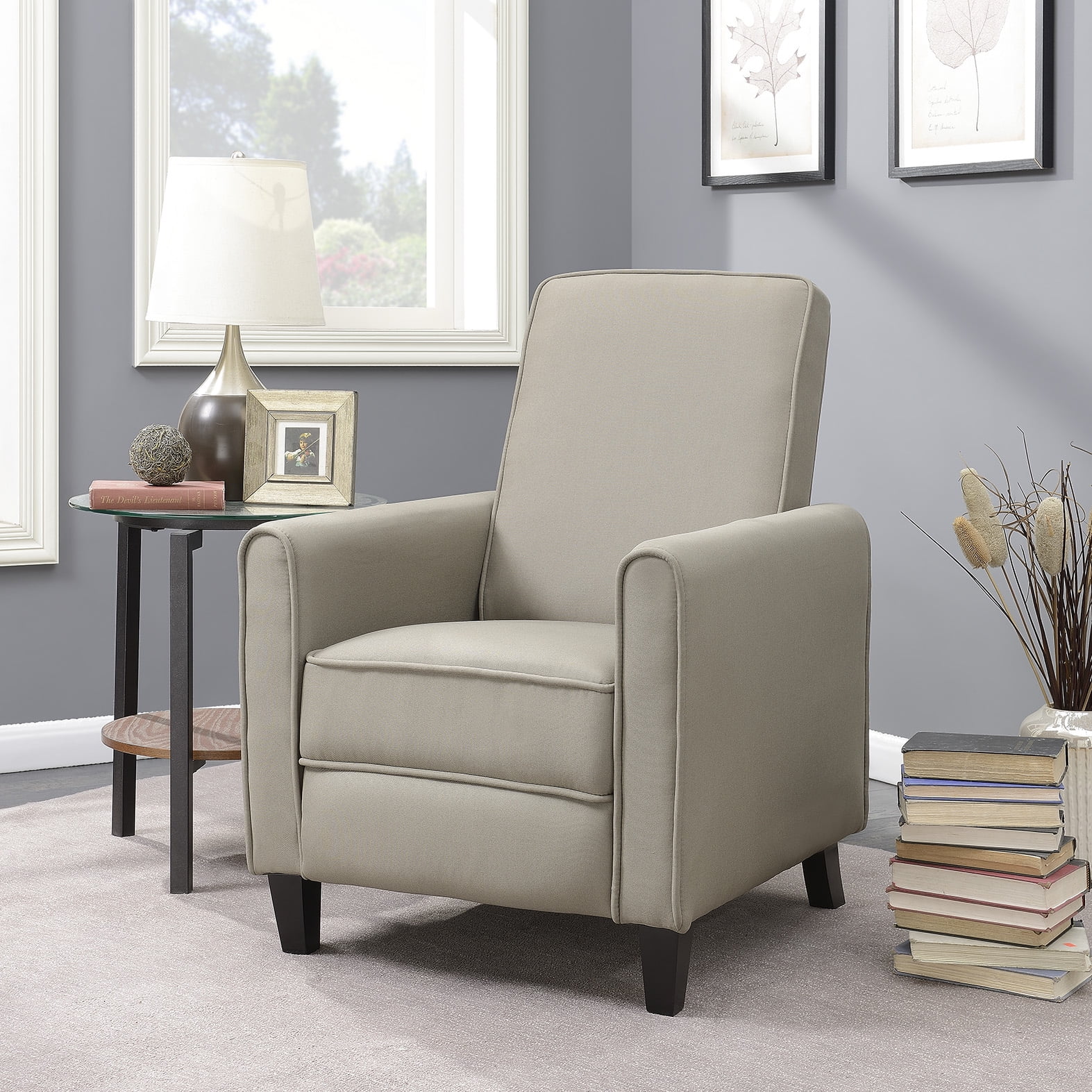 Belleze Modern Recliner Club Chair Accent Living Room w/ Footrest ...