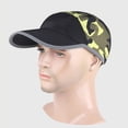 thumbnail image 4 of Dream Lifestyle Men Sun Hat Extended Brim Vibrant Color Super Breathable Washable Anti-deformed Sunscreen Drawstring Camouflage Print Anti-UV Peaked Hat for Running, 4 of 7