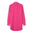 thumbnail image 5 of Valueadd Women's Long Sleeve Shirts Solid Color Tops Long Loose Thin Shirts Blouses Tops Plus Size, 5 of 5
