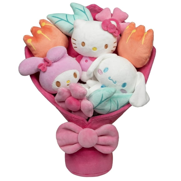 Hello Kitty and Friends - 12-inch Plush Special Occasion Bouquet - 9 Plush - Officially Licensed Product by Jazwares - Ages 6+