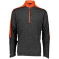 thumbnail image 3 of Holloway Sportswear M Boys ELECTRIFY 1/2 ZIP PULLOVER Black Heather/Orange 222642, 3 of 7