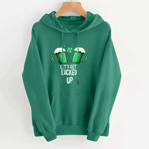 Hilzaten Womens Tops Long Sleeve Print Casual Loosse Womens Hoodie Sweatshirts