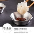 thumbnail image 2 of 4 Pcs Stainless Steel Seasoning Dish Appetizer Plates Dipping Sauce Dishes Round Seasoning Dishes Seasoning Bowl, 2 of 6