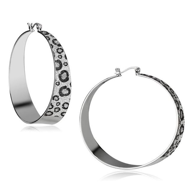 Women Rhodium Iron Earrings with No Stone in No Stone