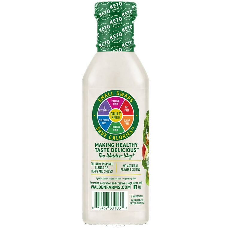 keto-friendly blue cheese dressing store-bought Walden Farms Dressing Bleu Cheese, 12 Fl Oz, Calorie Free, Fat Free, Sugar Free