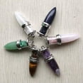 thumbnail image 3 of HOOUN 10pcs Mixed Natural Stone Bullet Chakra Pendulum Pendants Energy Reiki Healing, 3 of 8