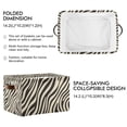 thumbnail image 2 of Yayeee 2 Pack Canvas Storage Basket with Handles for Shelves Fabric Bins Closet Organizer, Black Lines, 2 of 8