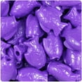 thumbnail image 1 of BeadTin Dark Lilac Opaque 24mm Fish Pony Beads (24pcs), 1 of 1