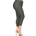 thumbnail image 2 of Women's Plus Size Solid Casual Lightweight Stretchy Comfort Pocket Jean Legging Pants, 2 of 5